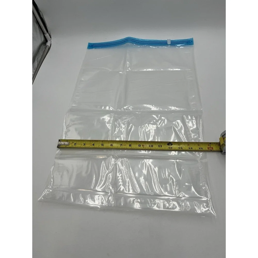 Lot of 12 Roll Up Travel Compression Storage Bags Reusable Space Saver 16x24